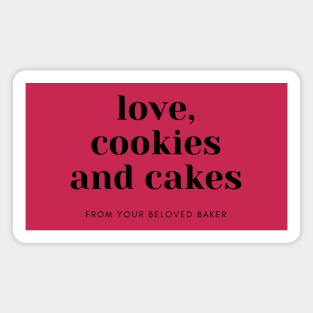 Love, cookies and cakes - Christmas Baker Magnet